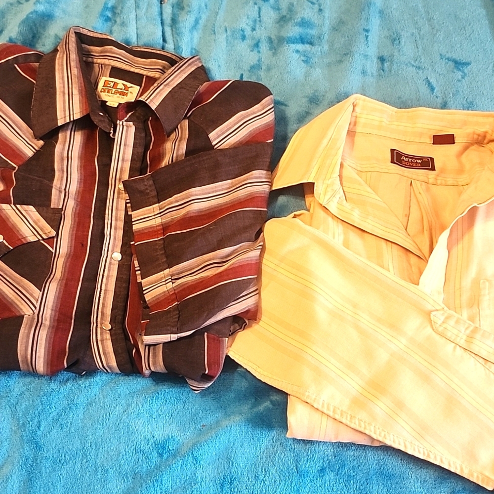 2 used western shirts